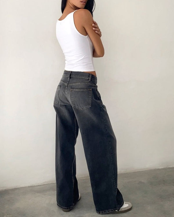 Curvvvy™ Wash Multi Mid Rise Straight Leg Jeans