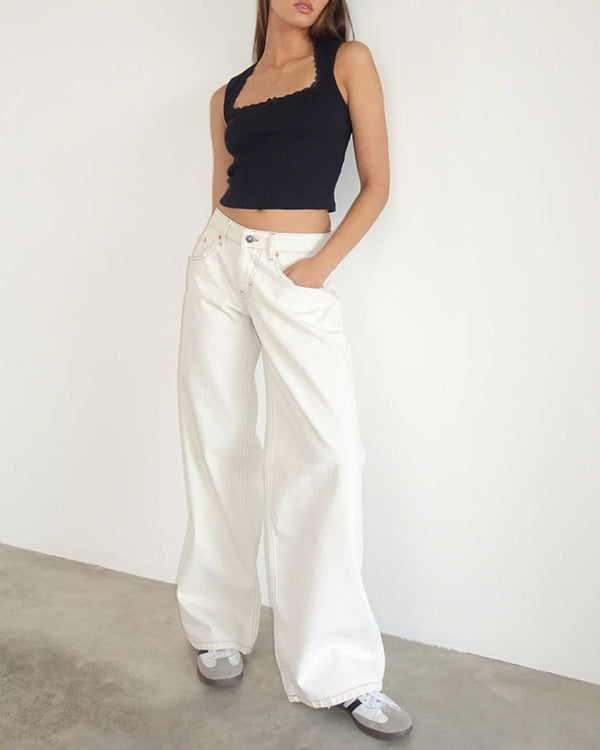 Curvvvy™ Wash Multi Mid Rise Straight Leg Jeans