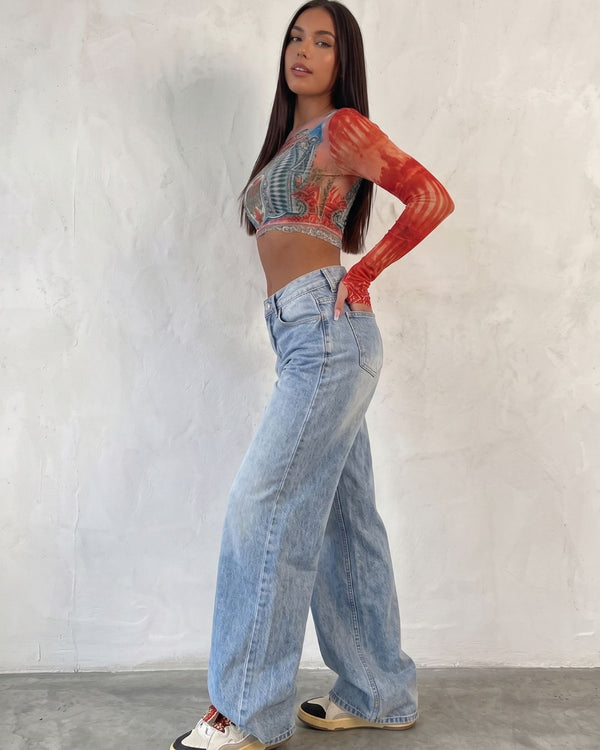 Curvvvy™ Wash Multi Mid Rise Straight Leg Jeans