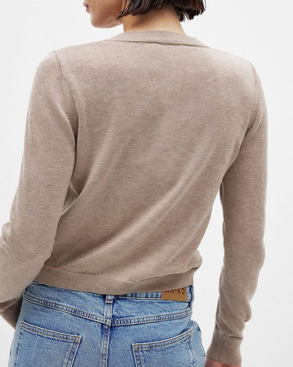 Curvvvy™ Jersey Ligero de Cuello Redondo y Manga Larga