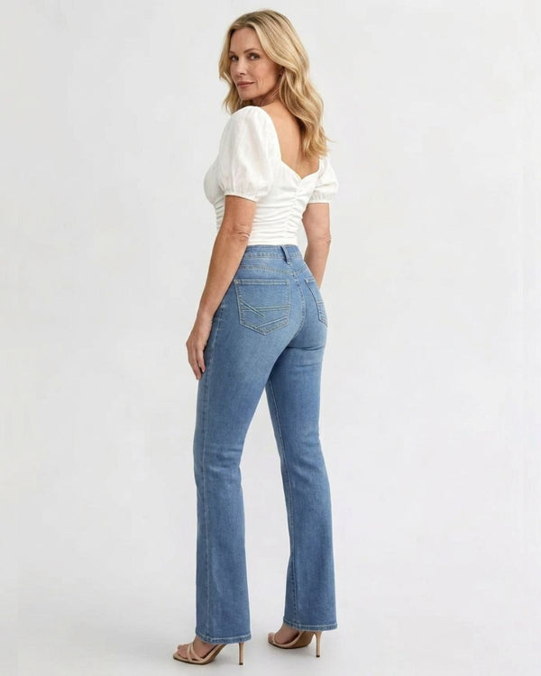 Curvvvy™ Schlupfjeans mit hohem Stretch, schmaler Passform und Schlag