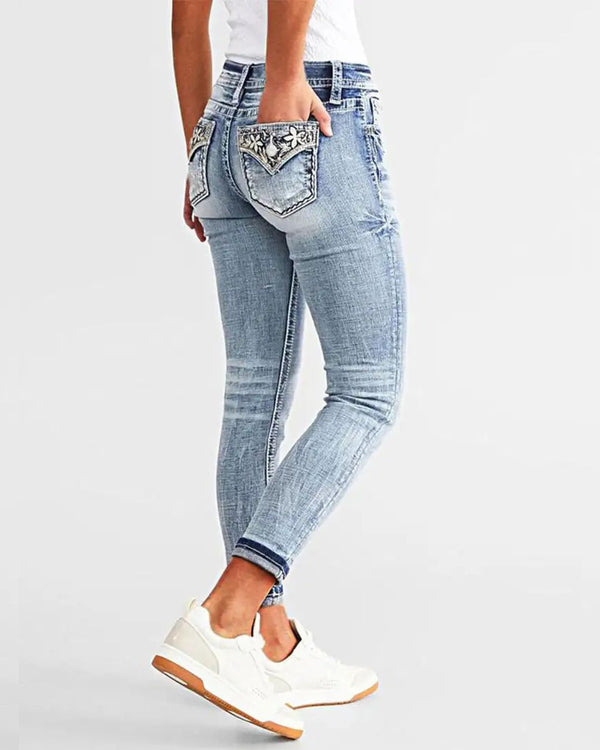 Curvvvy™ Jeans Svasati Slim Elasticizzati a Vita Elastica