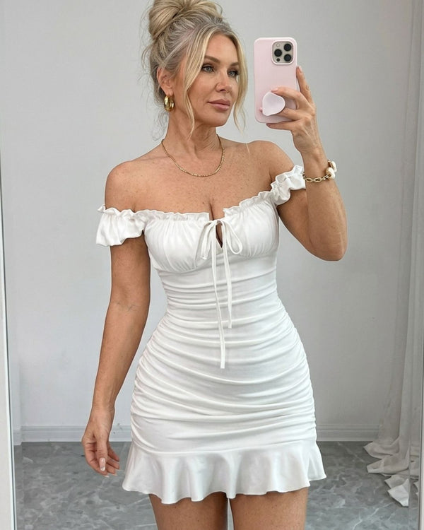 Curvvvy™ Maxikleid mit Leopardenprint, Spitzenbesatz und Schlitz