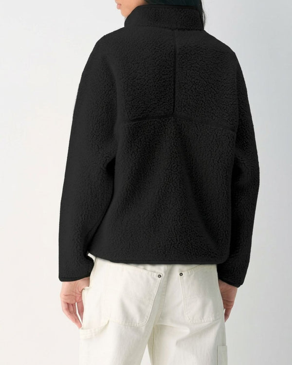 Curvvvy™ Fleece-Pullover mit Stehkragen und halbem Reißverschluss