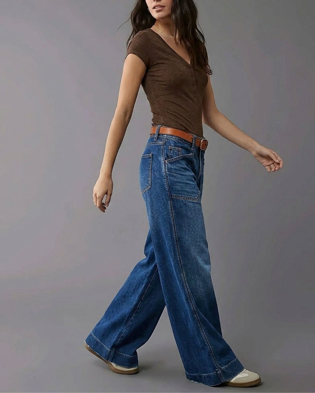 Curvvvy™ Lässige Jeans mit weitem, geradem Bein
