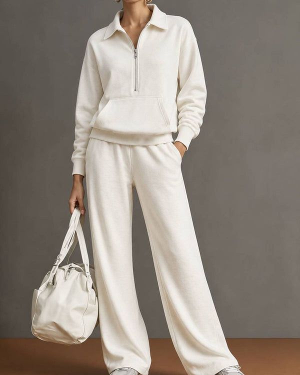 Curvvvy™ Half-Zip Sweatshirt & Pants Set
