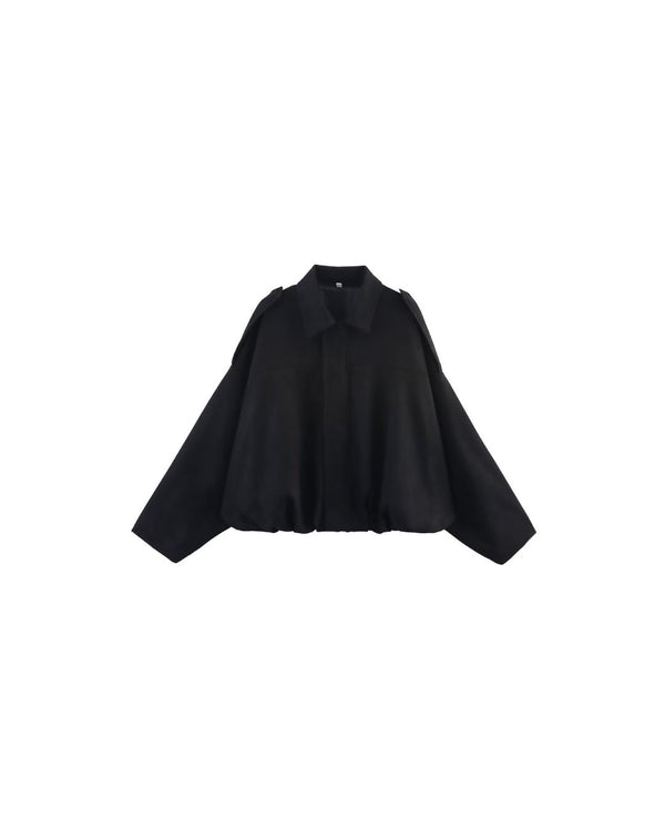 Curvvvy™ Batwing Sleeve Faux Suede Bomber Jacket