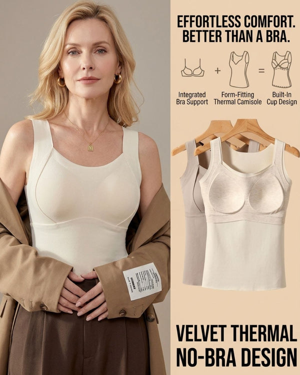 Curvvvy™ Warm Vest with Built-In Bra