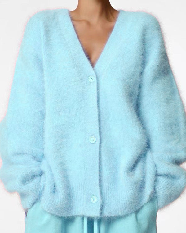 Curvvvy™ Offene Strickjacke mit Schmetterlingsflügel-Muster