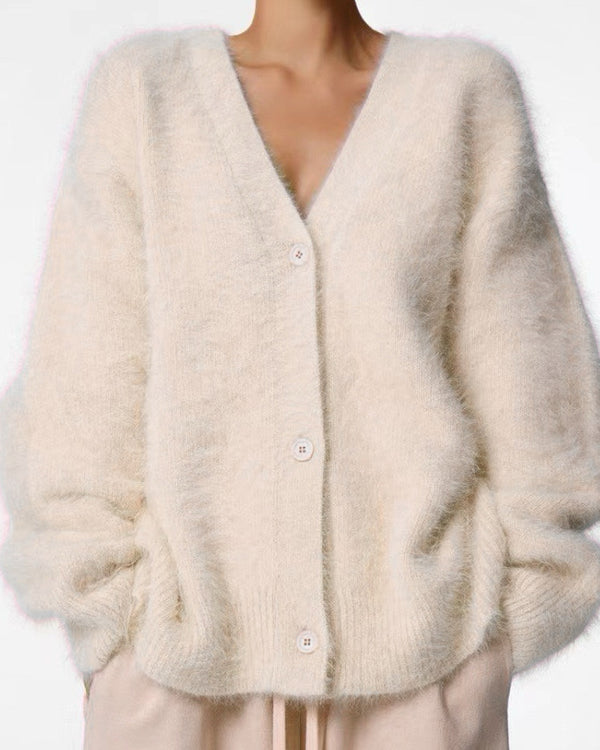 Curvvvy™ Offene Strickjacke mit Schmetterlingsflügel-Muster
