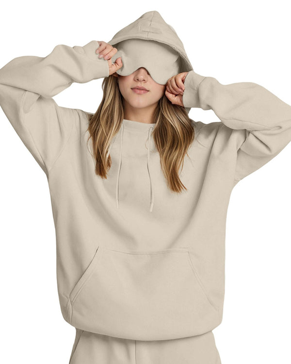 Curvvvy™ Sudadera Oversize Acanalada con Cuello Camisero