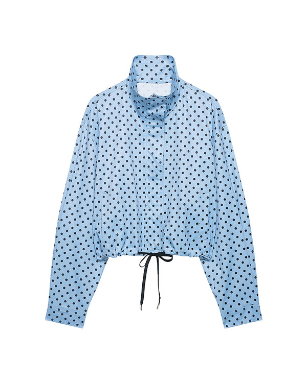 Curvvvy™ Retro Polka Dot Drawstring Cropped Jacket