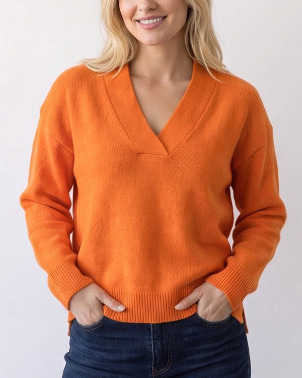 Curvvvy™ Strickpullover mit Polokragen – Lockerer Pullover mit halber Knopfleiste