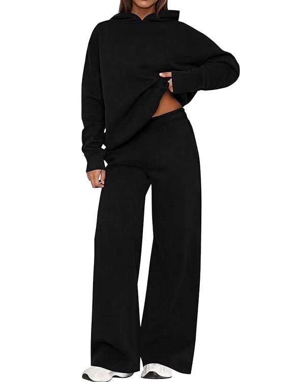 Curvvvy™ Completo Casual con Top con Spalle Scoperte e Pantaloni Ampi
