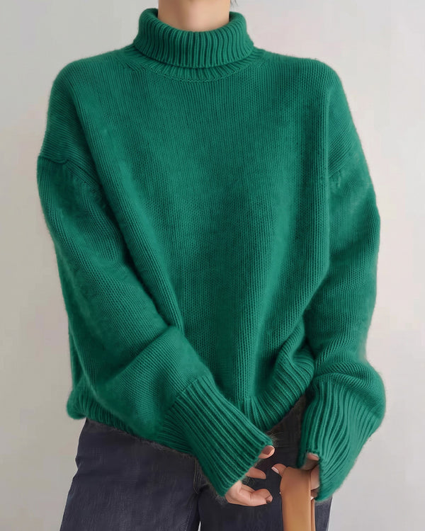 Curvvvy™ Strickpullover mit Polokragen – Lockerer Pullover mit halber Knopfleiste
