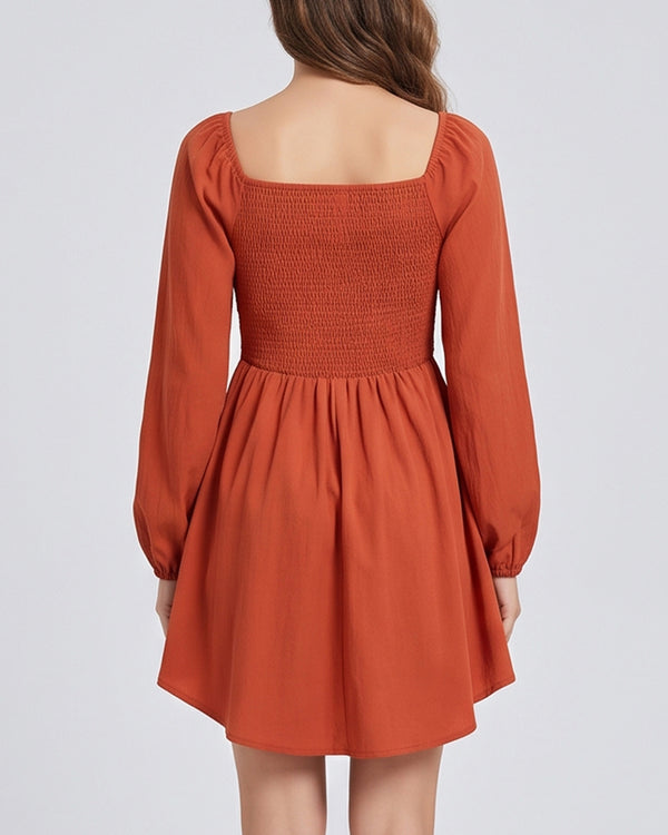 Curvvvy™ Sweetheart Neckline Knot Front Mini Dress