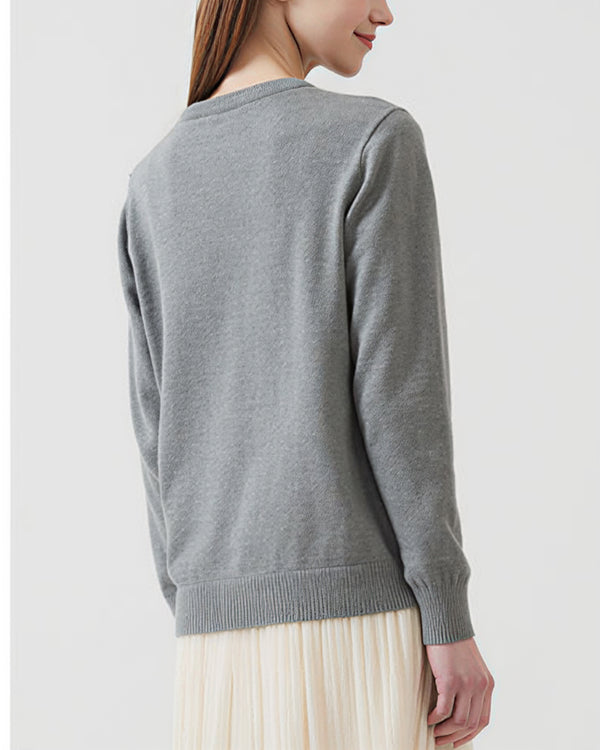 Curvvvy™ Maglione in maglia con colletto polo – Pullover morbido con mezza abbottonatura