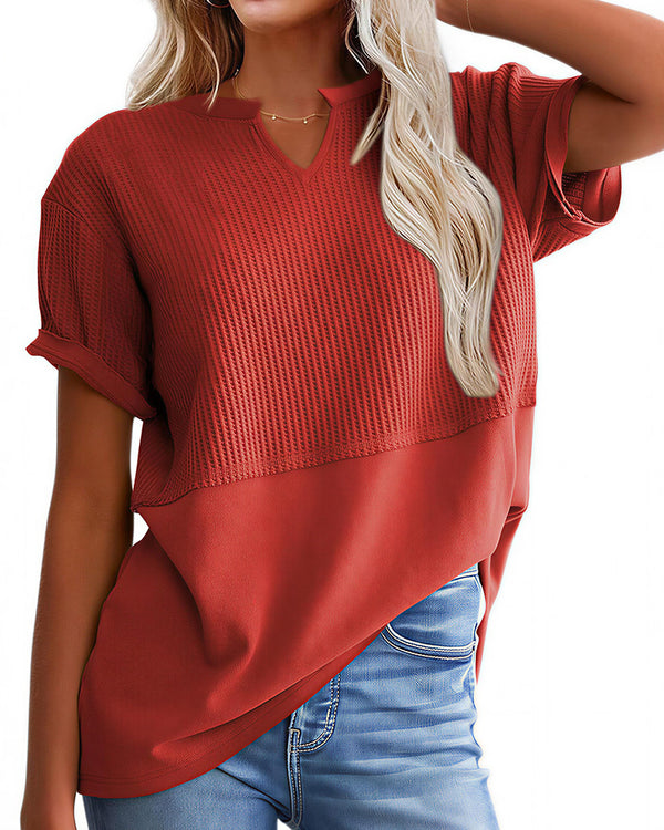 Curvvvy™ Top Casual de Manga Larga con Ribete de Encaje