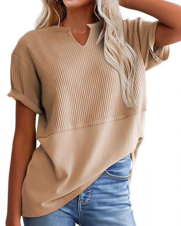 Curvvvy™ Top Casual de Manga Larga con Ribete de Encaje