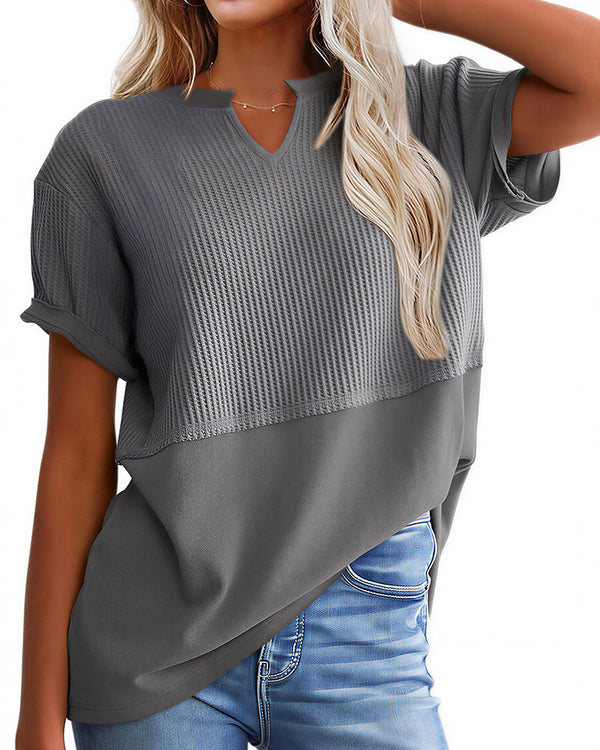Curvvvy™ Top Casual de Manga Larga con Ribete de Encaje