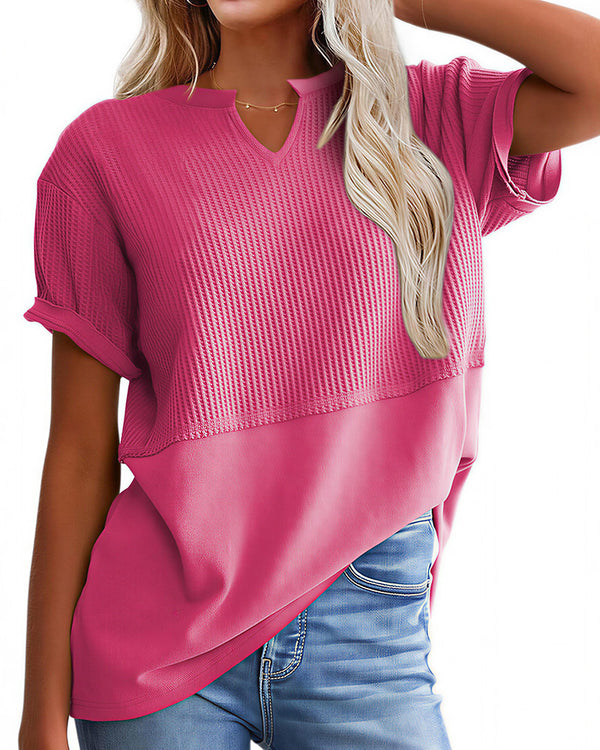 Curvvvy™ Top Casual de Manga Larga con Ribete de Encaje