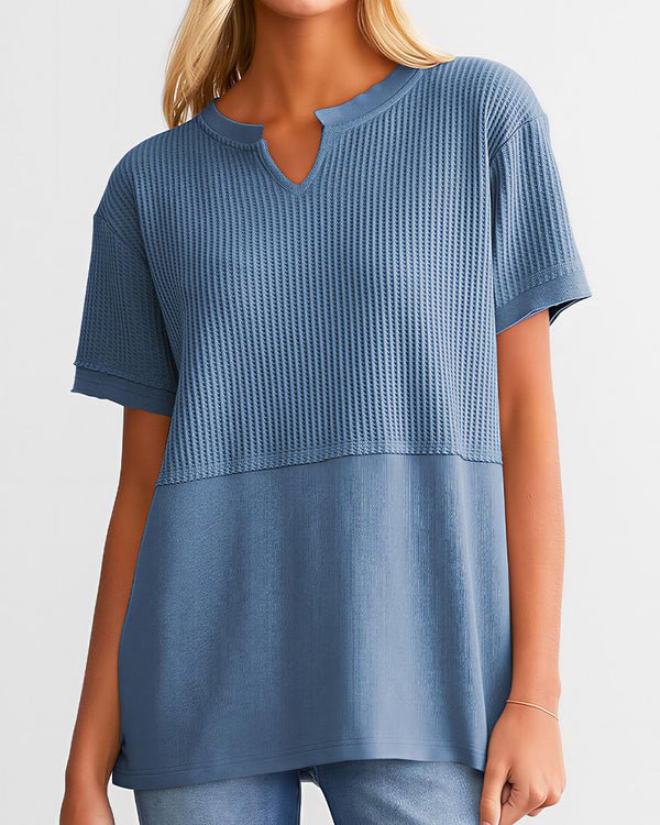 Curvvvy™ Top Casual de Manga Larga con Ribete de Encaje