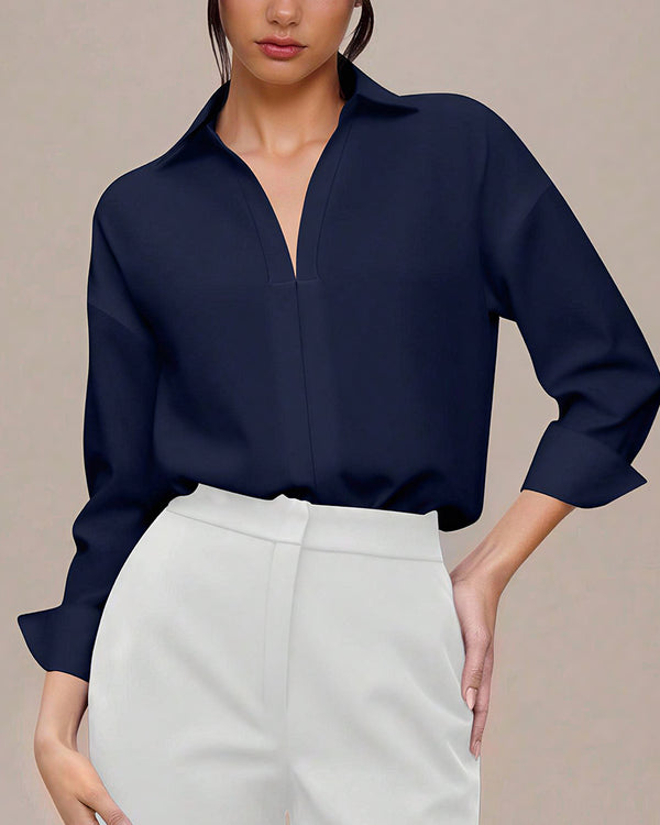 Curvvvy™ Conjunto Casual com Top de Ombros Descobertos e Calças Largas