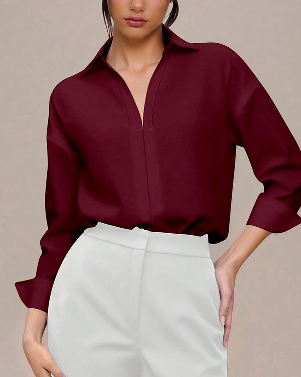 Curvvvy™ Conjunto Casual com Top de Ombros Descobertos e Calças Largas