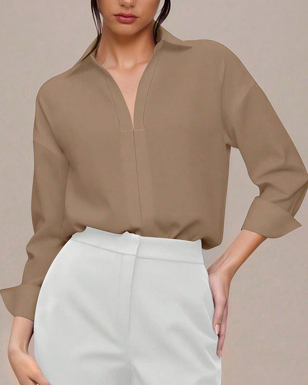Curvvvy™ Conjunto Casual com Top de Ombros Descobertos e Calças Largas