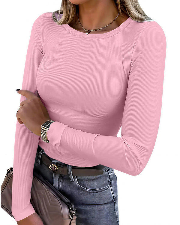 Curvvvy™ Sudadera Casual de Cuello en V, Manga Larga y Bolsillo