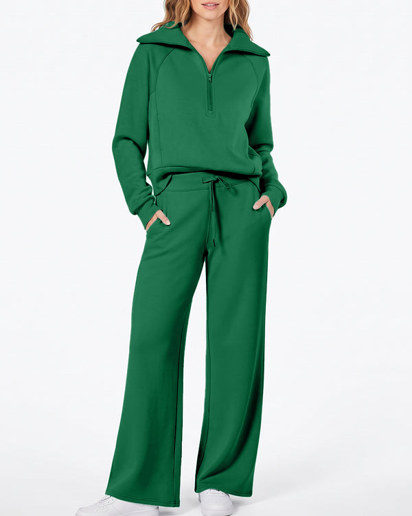 Curvvvy™ Completo Casual con Top con Spalle Scoperte e Pantaloni Ampi