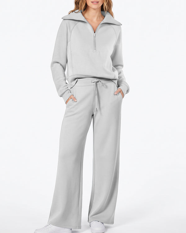 Curvvvy™ Completo Casual con Top con Spalle Scoperte e Pantaloni Ampi