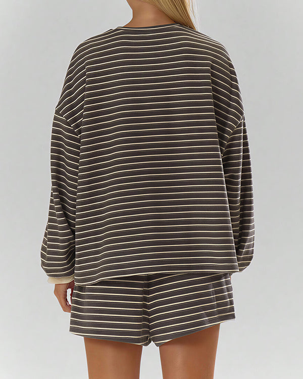 Curvvvy™ Completo Casual con Top con Spalle Scoperte e Pantaloni Ampi
