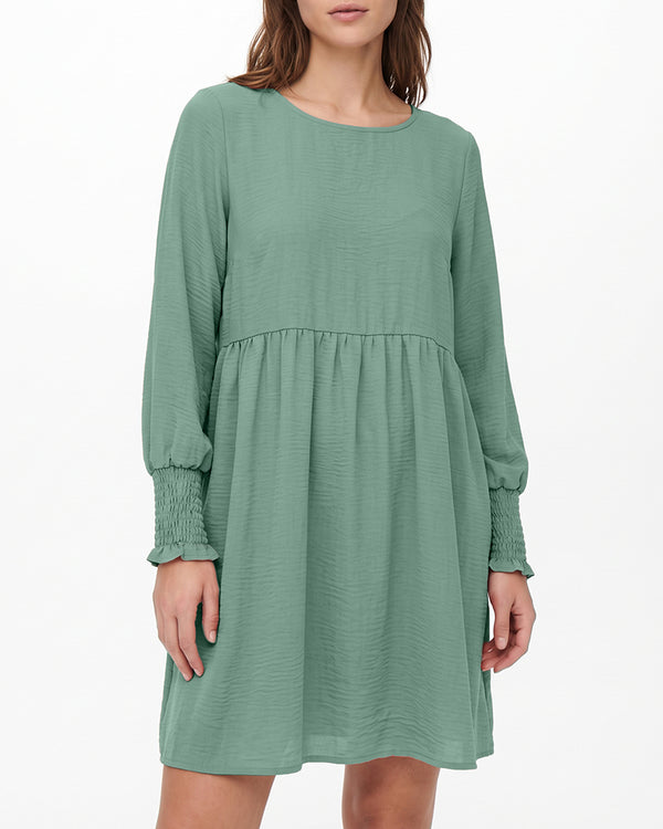 Curvvvy™ Smocked Sleeve Babydoll Mini Dress