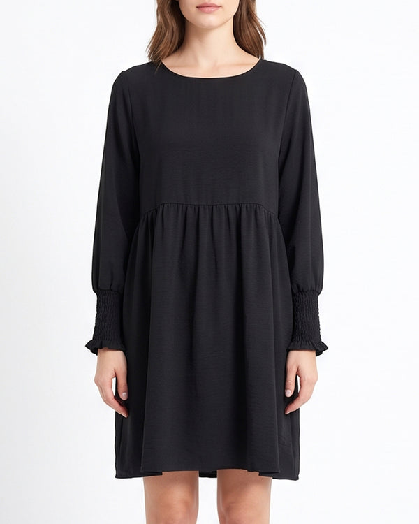 Curvvvy™ Smocked Sleeve Babydoll Mini Dress
