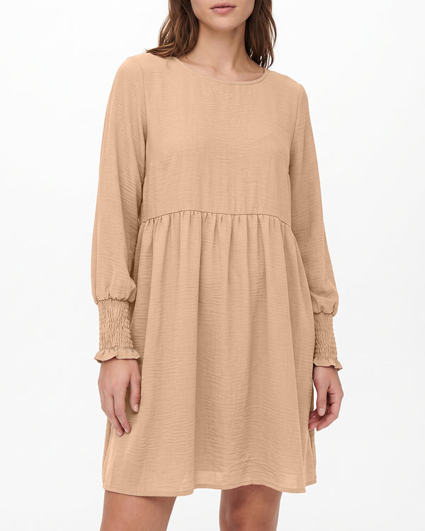 Curvvvy™ Smocked Sleeve Babydoll Mini Dress