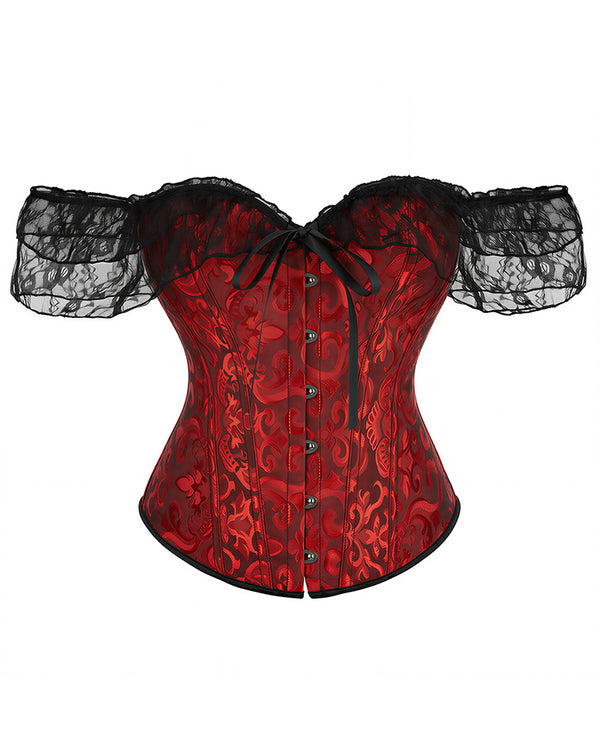Curvvvy™ Leopard Spitzenkorsett Transparenter Mesh-Bustier