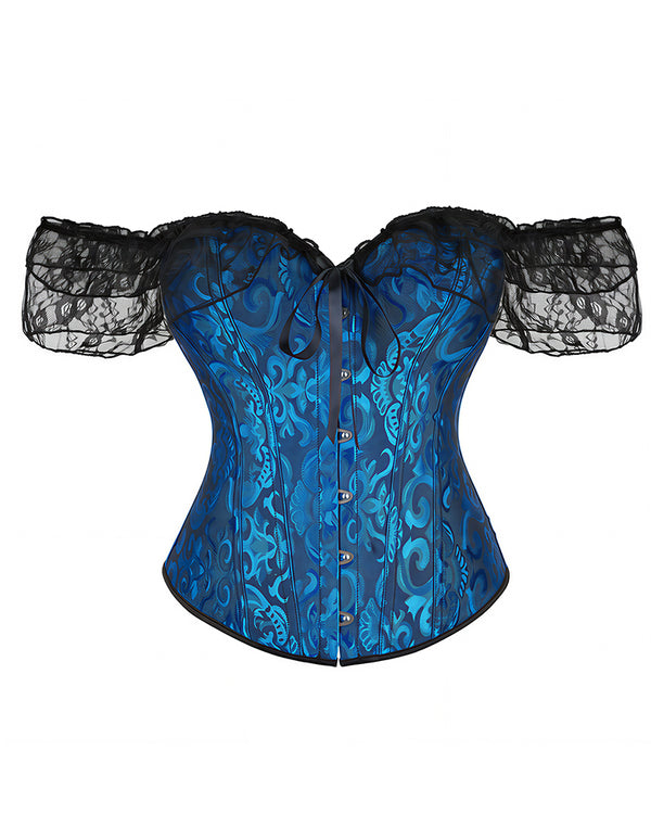 Curvvvy™ Leopard Spitzenkorsett Transparenter Mesh-Bustier