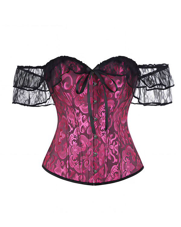 Curvvvy™ Leopard Spitzenkorsett Transparenter Mesh-Bustier
