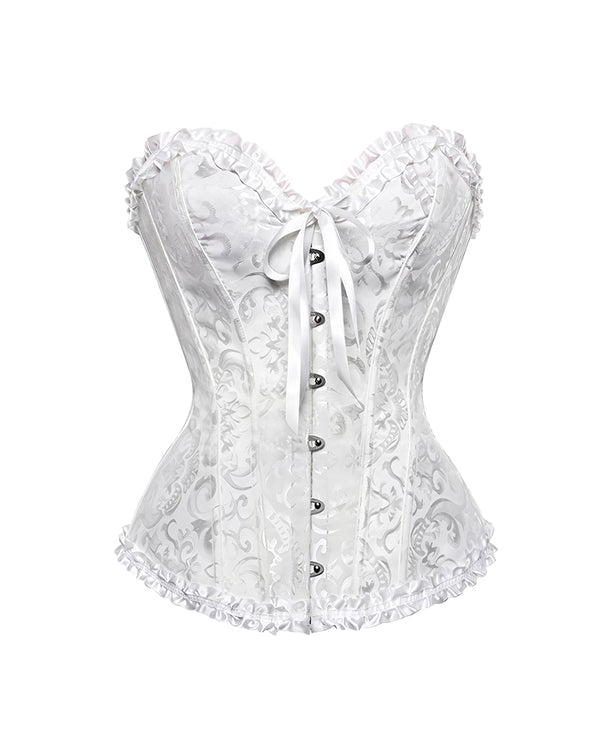 Curvvvy™ Leopard Spitzenkorsett Transparenter Mesh-Bustier