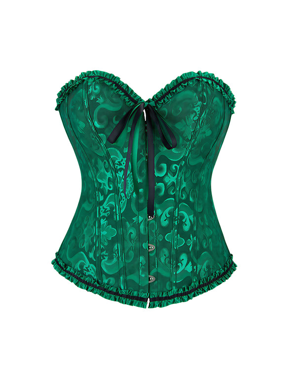 Curvvvy™ Leopard Spitzenkorsett Transparenter Mesh-Bustier