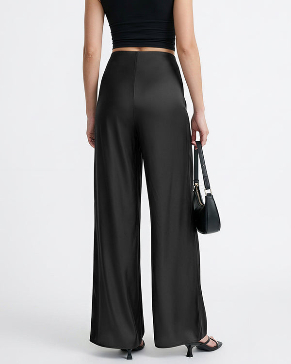 Curvvvy™ Luftige Baumwoll-Leinen-Hose mit weitem Bein und Smok-Bund