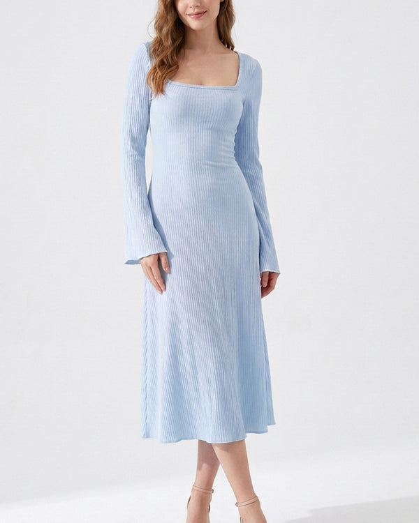 Curvvvy™ Figurbetontes Mini-Kleid mit Leopardenmuster und Trompetenärmeln