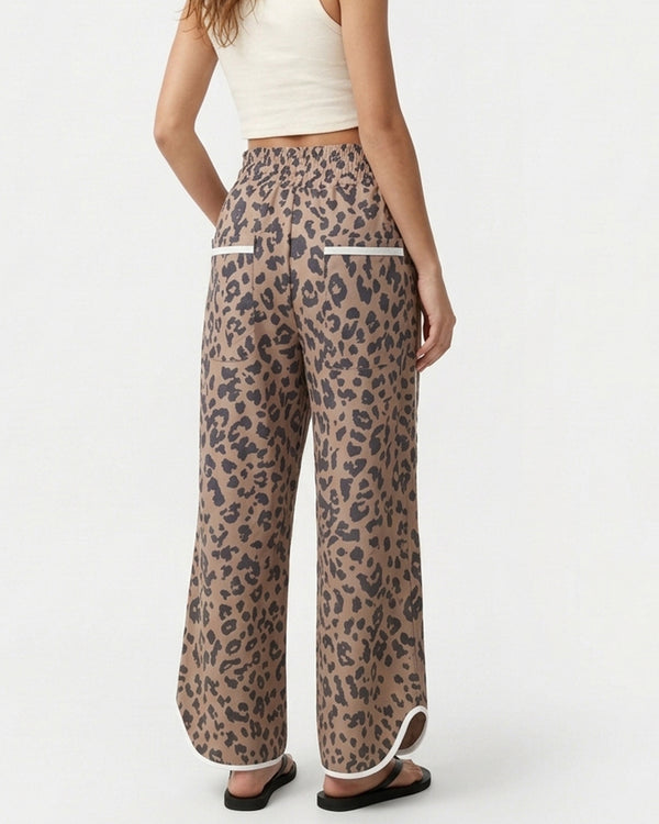 Curvvvy™ Luftige Baumwoll-Leinen-Hose mit weitem Bein und Smok-Bund
