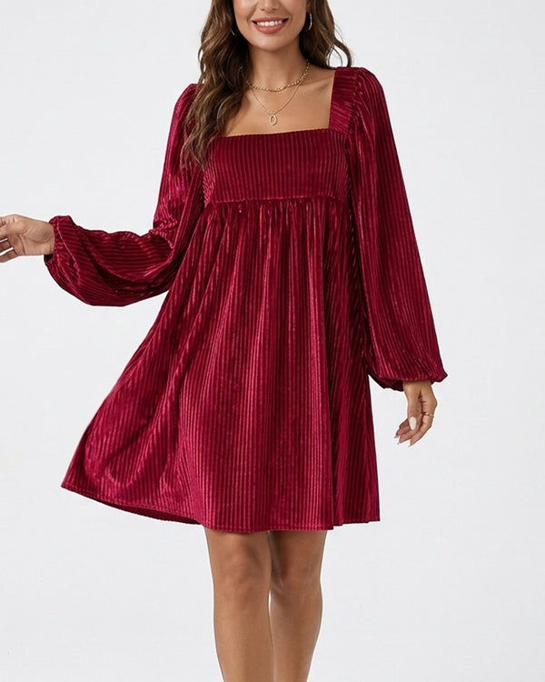 Curvvvy™ Figurbetontes Mini-Kleid mit Leopardenmuster und Trompetenärmeln
