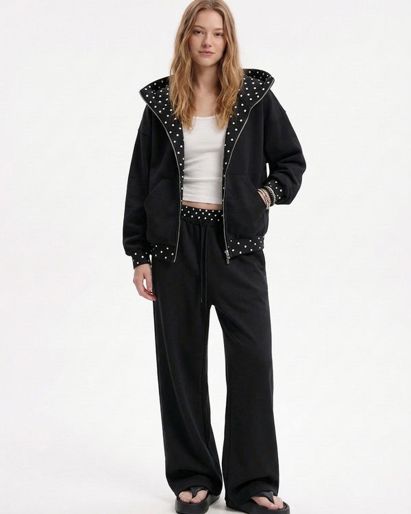 Curvvvy™ Completo Casual con Top con Spalle Scoperte e Pantaloni Ampi