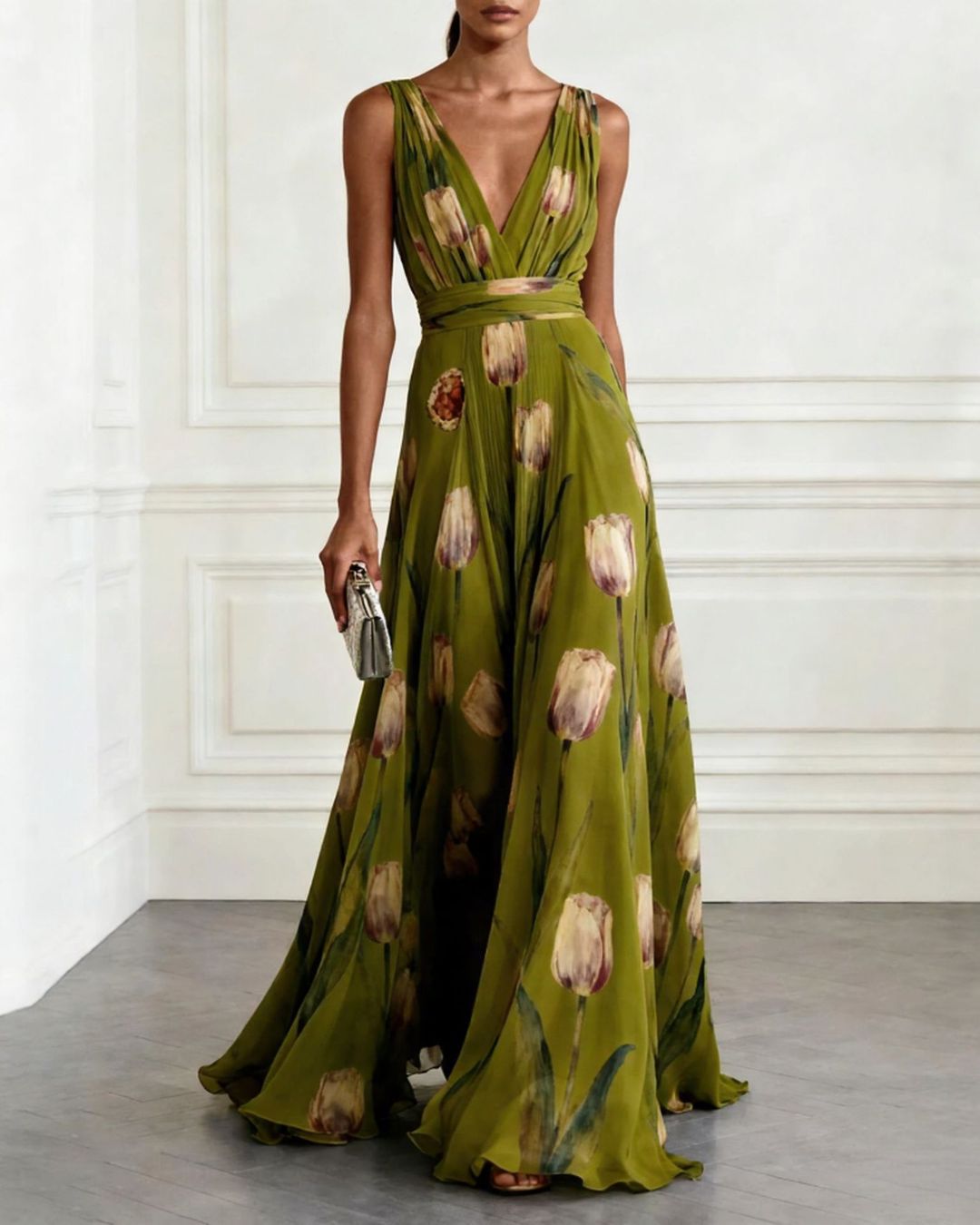 Curvvvy™ Romantic Tulip Maxi Dress
