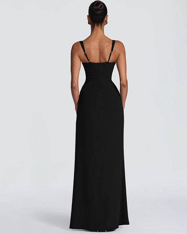 Curvvvy™ Minimalist High Slit Maxi Dress