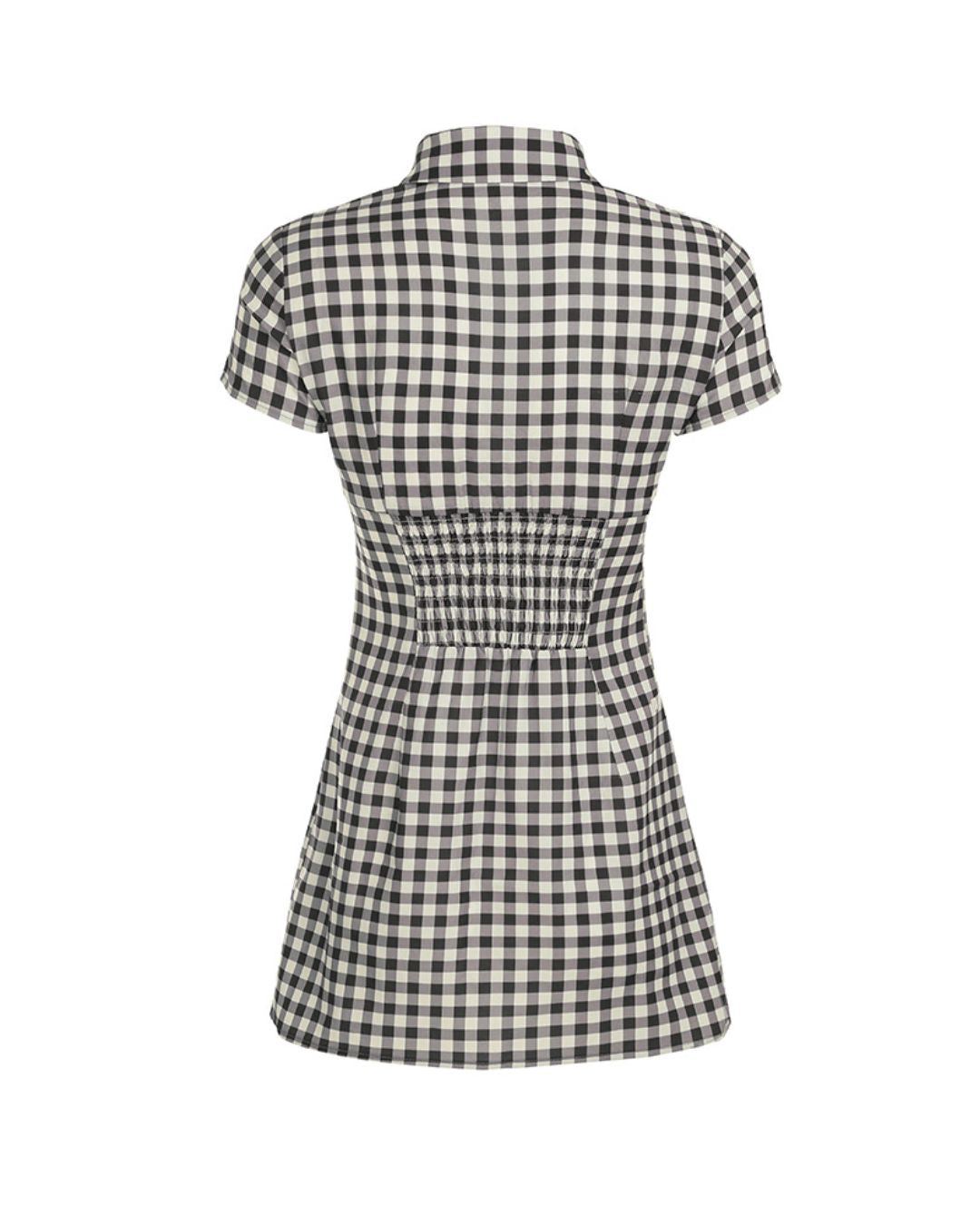 Curvvvy™ Motley Mini Dress Brown Check