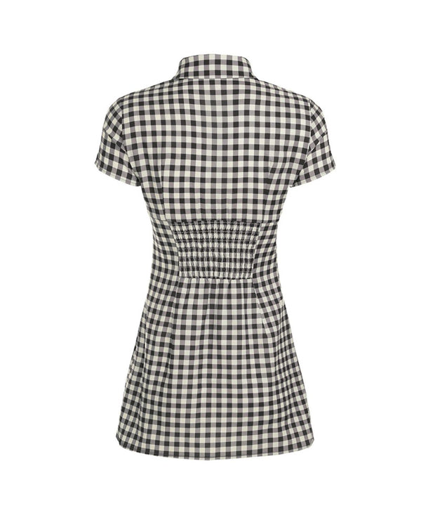 Curvvvy™ Motley Mini Dress Brown Check